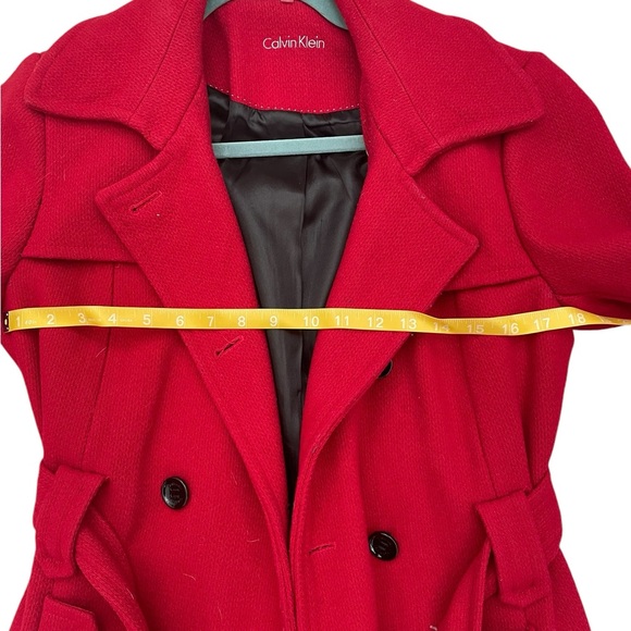 Wool Pea Coat – Calvin Klein, Designer Outerwear, RN#54163, Sz Small - Picture 5 of 6